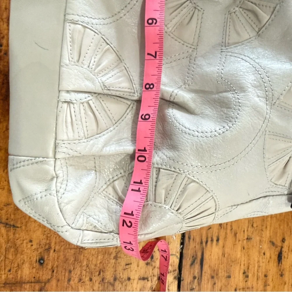 Coach White Leather Hobo Satchel